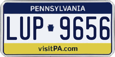 PA license plate LUP9656