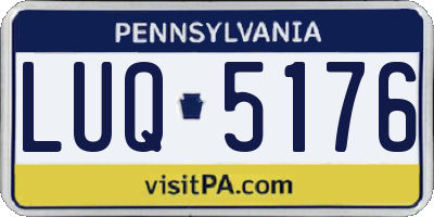 PA license plate LUQ5176