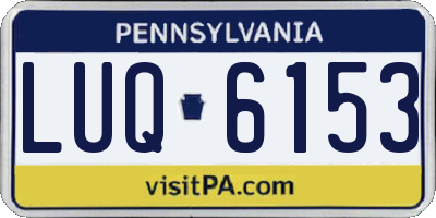 PA license plate LUQ6153