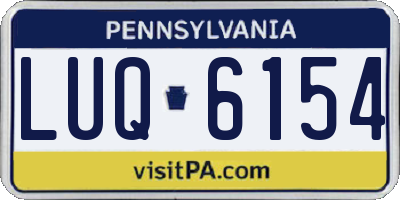 PA license plate LUQ6154
