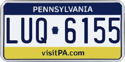 PA license plate LUQ6155