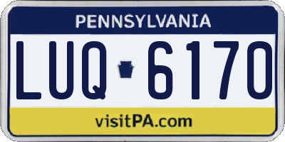 PA license plate LUQ6170
