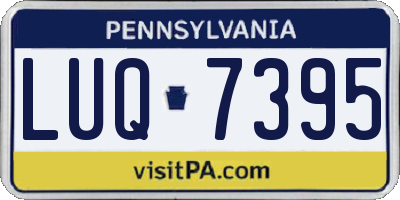 PA license plate LUQ7395
