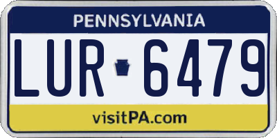 PA license plate LUR6479