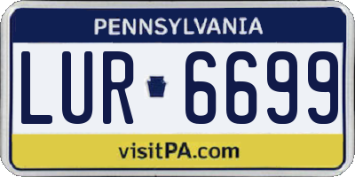 PA license plate LUR6699