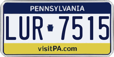 PA license plate LUR7515