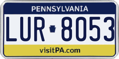 PA license plate LUR8053
