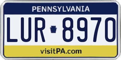 PA license plate LUR8970