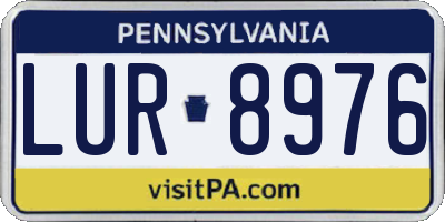 PA license plate LUR8976