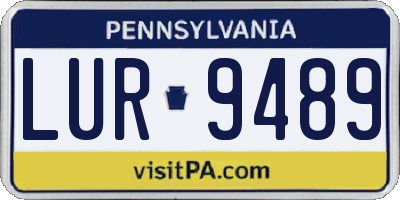 PA license plate LUR9489