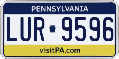 PA license plate LUR9596