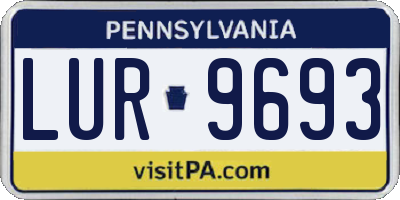 PA license plate LUR9693
