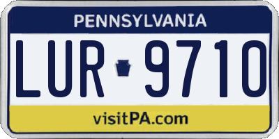 PA license plate LUR9710