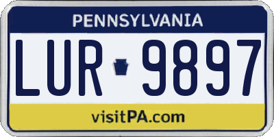 PA license plate LUR9897