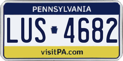 PA license plate LUS4682