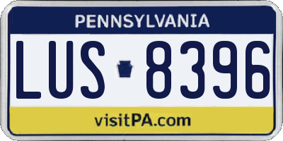 PA license plate LUS8396