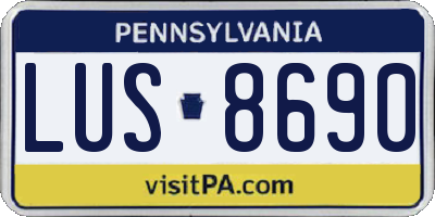 PA license plate LUS8690