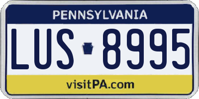 PA license plate LUS8995