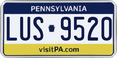 PA license plate LUS9520