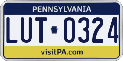 PA license plate LUT0324