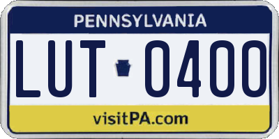 PA license plate LUT0400