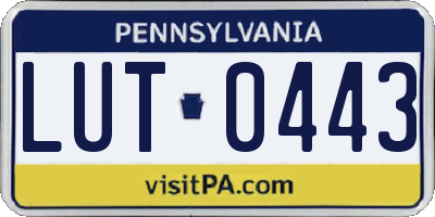 PA license plate LUT0443