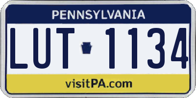 PA license plate LUT1134