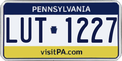 PA license plate LUT1227