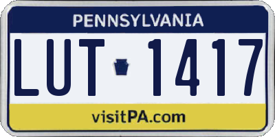 PA license plate LUT1417
