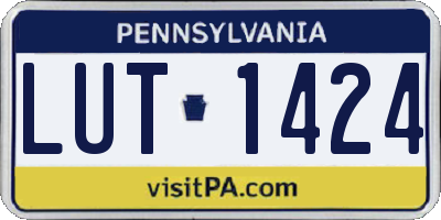 PA license plate LUT1424