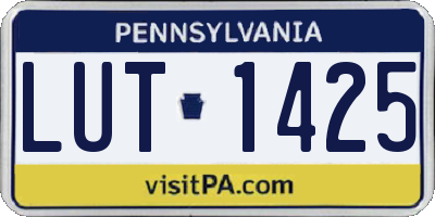 PA license plate LUT1425