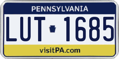 PA license plate LUT1685