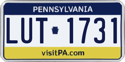PA license plate LUT1731