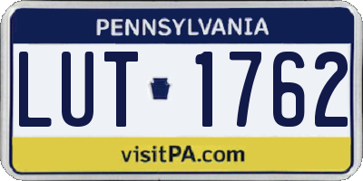 PA license plate LUT1762