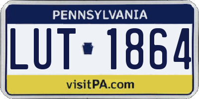 PA license plate LUT1864