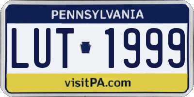 PA license plate LUT1999