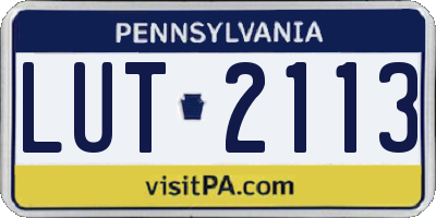 PA license plate LUT2113