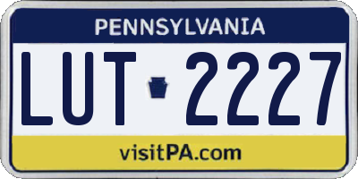 PA license plate LUT2227