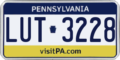 PA license plate LUT3228