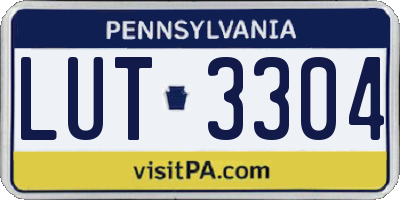 PA license plate LUT3304