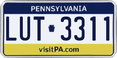 PA license plate LUT3311