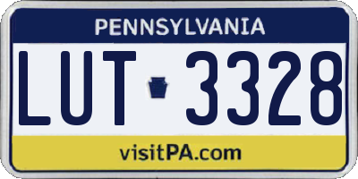 PA license plate LUT3328