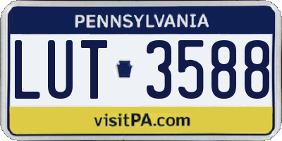 PA license plate LUT3588