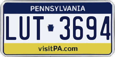 PA license plate LUT3694
