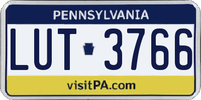 PA license plate LUT3766