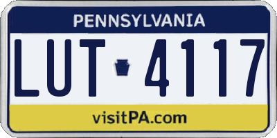 PA license plate LUT4117