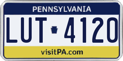 PA license plate LUT4120