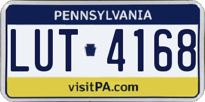 PA license plate LUT4168