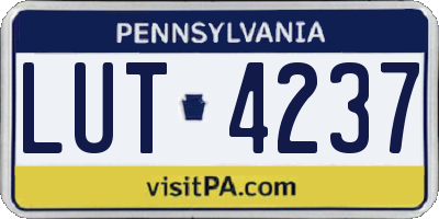 PA license plate LUT4237