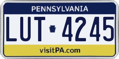 PA license plate LUT4245